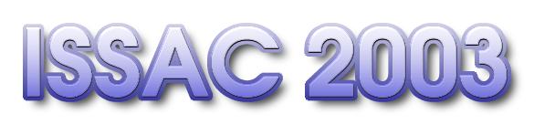 ISSAC 2003